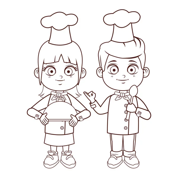 şirin şef çocuk çizgi film vektör çizim grafik tasarım