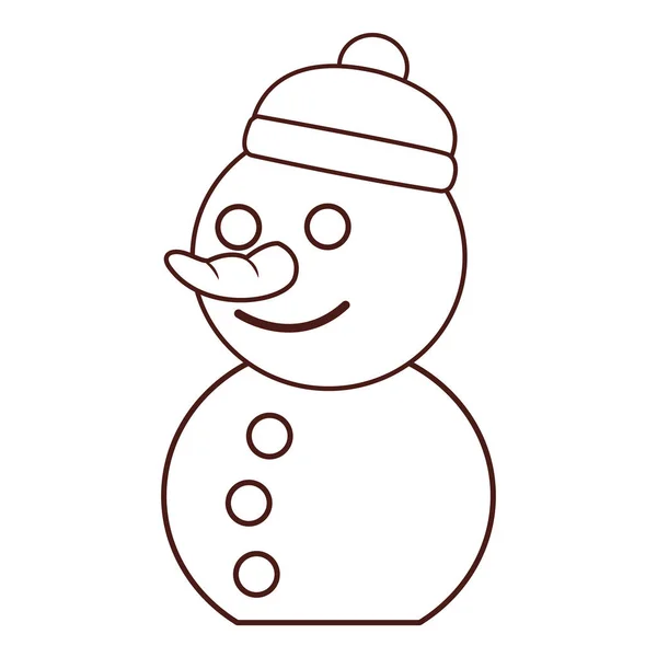 Natal Boneco Neve Desenho Animado Vetor Ilustração Design Gráfico — Vetor de Stock