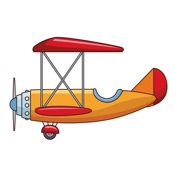 Projekt Graficzny Kreskówka Wektor Ilustracja Lecącego Samolotu — Wektor stockowy