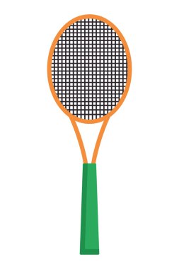 Tenis raketi izole karikatür vektör çizim grafik tasarım