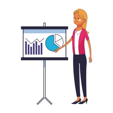 Executive işkadını karikatür vektör çizim grafik tasarım