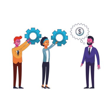 iş arkadaşları Yöneticiler karikatür vektör çizim grafik tasarım