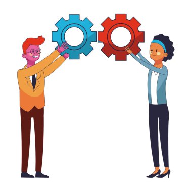 iş arkadaşları Yöneticiler karikatür vektör çizim grafik tasarım