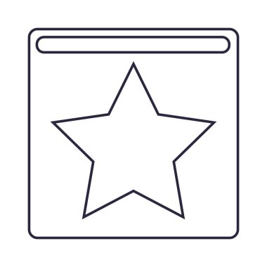 yıldız kare karikatür vektör çizim grafik tasarım