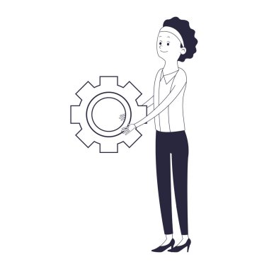 Executive işkadını karikatür vektör çizim grafik tasarım