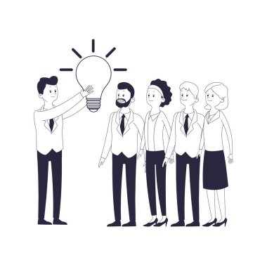 iş arkadaşları Yöneticiler karikatür vektör çizim grafik tasarım