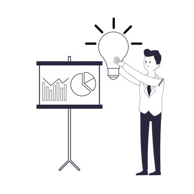 Executive işadamı karikatür vektör çizim grafik tasarım