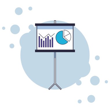 istatistik grafik karikatür vektör çizim grafik tasarım