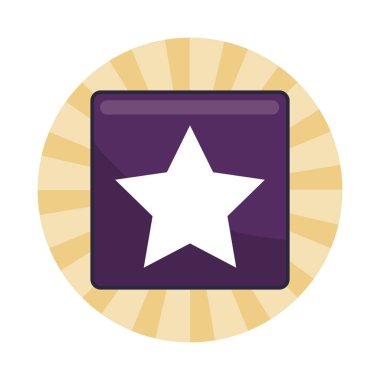 yıldız kare karikatür vektör çizim grafik tasarım