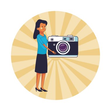 Executive işkadını karikatür vektör çizim grafik tasarım