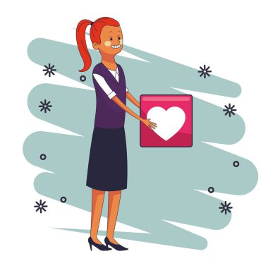 Executive işkadını vektör çizim grafik tasarım