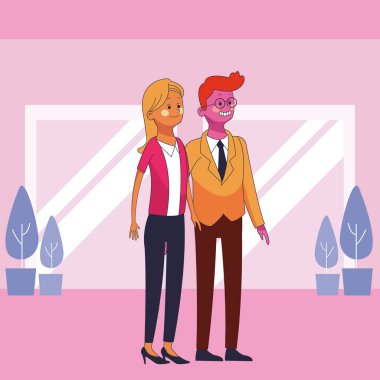 iş arkadaşları Yöneticiler karikatür vektör çizim grafik tasarım