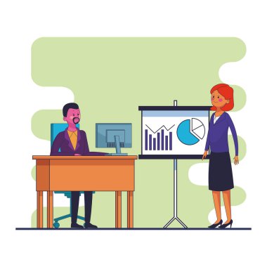 iş arkadaşları Yöneticiler karikatür vektör çizim grafik tasarım