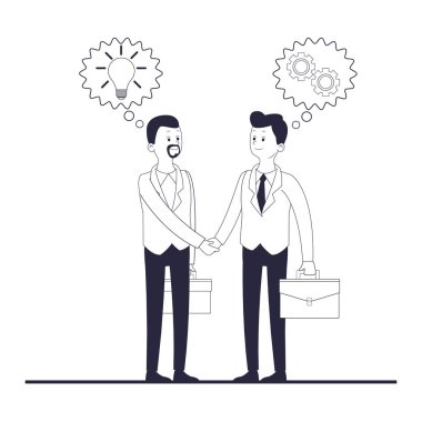 iş arkadaşları Yöneticiler karikatür vektör çizim grafik tasarım