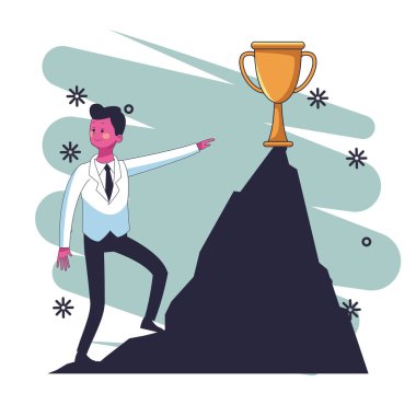 Executive işadamı karikatür vektör çizim grafik tasarım