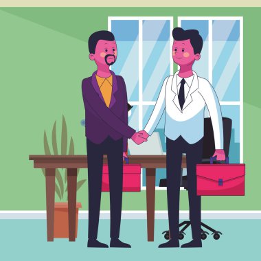 iş arkadaşları Yöneticiler karikatür vektör çizim grafik tasarım