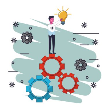 Executive işadamı karikatür vektör çizim grafik tasarım