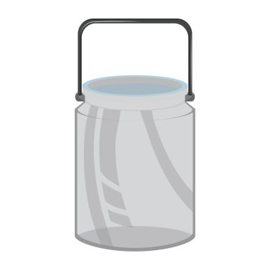 Boş cam kavanoz izole vektör çizim grafik tasarım