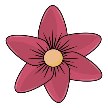 Güzel çiçek sembolü çizgi film vektör çizim grafik tasarım vektör çizim grafik tasarım