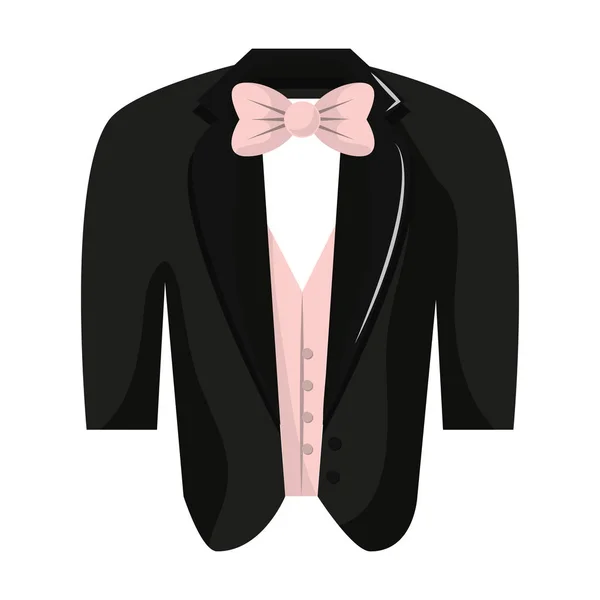 Novio Boda Fumar Con Bowtie Vector Ilustración Gráfico Diseño — Vector de stock