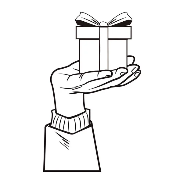 Поп Арт Подарунок Ручним Мультфільмом Векторні Ілюстрації Графічний Дизайн — стоковий вектор