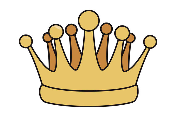 Корона поп-арта векторная иллюстрация графический дизайн
