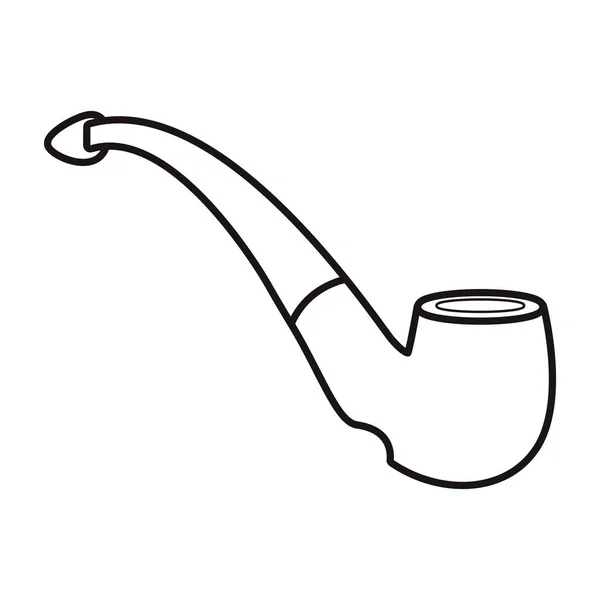 Arte Pop Cachimbo Tabaco Desenho Animado Vetor Ilustração Design Gráfico — Vetor de Stock