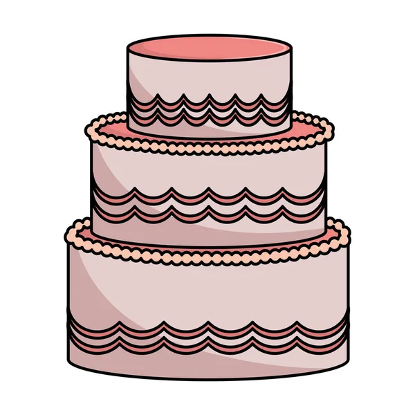 Big Cake Boda Caricatura Vector Ilustración Diseño Gráfico Vector Ilustración — Vector de stock