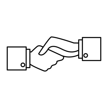 İşadamları el sıkışma sembol vektör çizim grafik tasarım