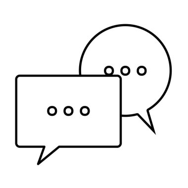 Sohbet kabarcıklar simge vektör çizim grafik tasarım