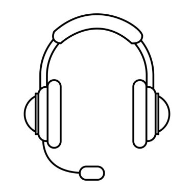 Çağrı merkezi kulaklık vektör çizim grafik tasarım