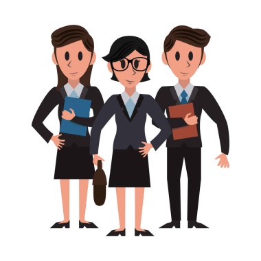 Executive iş ekip çalışması çizgi film vektör çizim grafik tasarım