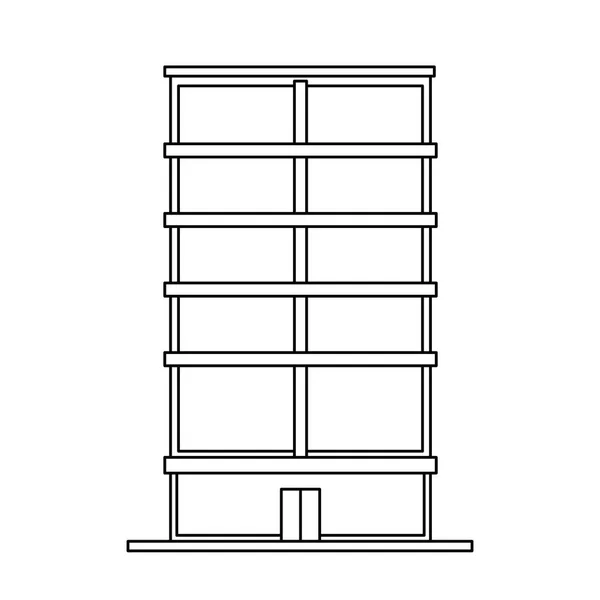 Empresa Vidrio Torre Dibujos Animados Vector Ilustración Diseño Gráfico — Archivo Imágenes Vectoriales