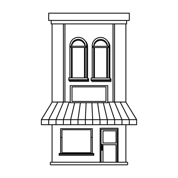 Magasin Bâtiment Dessin Animé Vecteur Illustration Conception Graphique — Image vectorielle