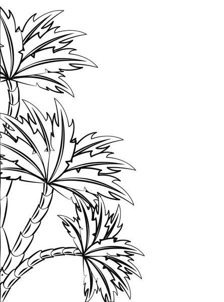 Été Plage Palmiers Dessin Animé Vecteur Illustration Graphique — Image vectorielle