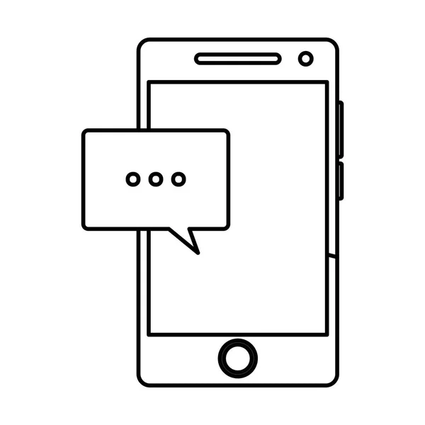 Smartphone Chat Illustration Vectorielle Bulle Design Graphique — Image vectorielle