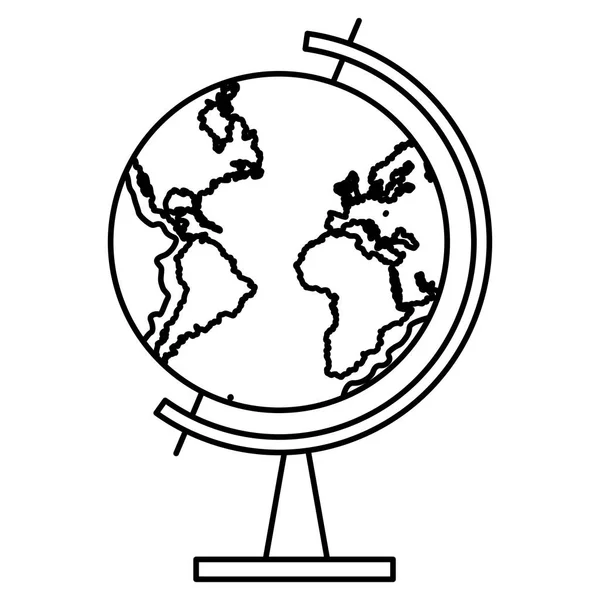 Mundo Mapa Globo Vector Ilustración Diseño Gráfico — Archivo Imágenes Vectoriales