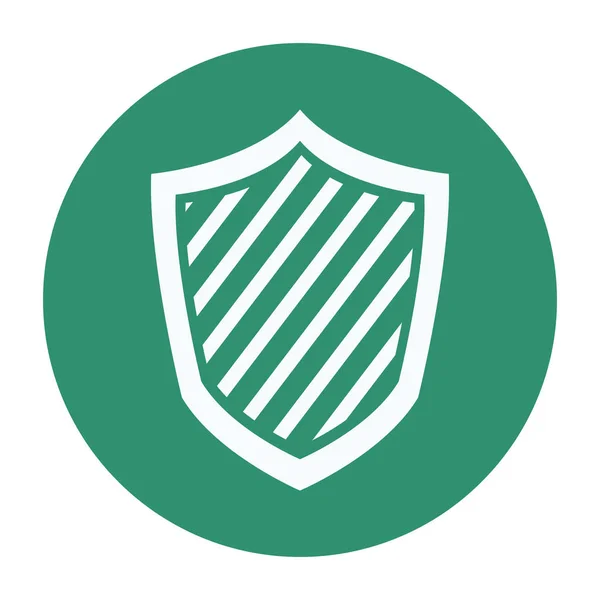 Schild Sicherheit Symbol Grün Rund Symbol Vektor Illustration Grafik Design — Stockvektor