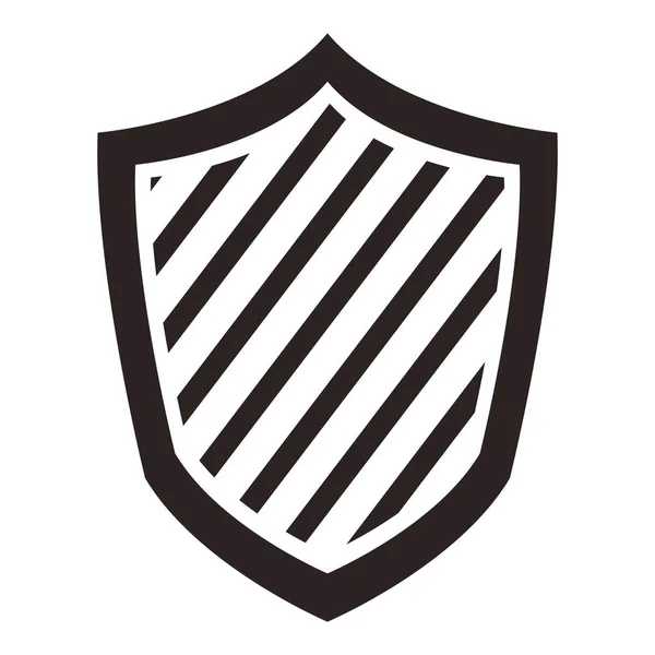 Escudo Símbolo Seguridad Negro Blanco Vector Ilustración Diseño Gráfico — Archivo Imágenes Vectoriales