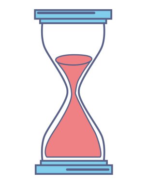 kum saati finansal simgesi beyaz arka plan vektör çizim grafik tasarım renkli izole