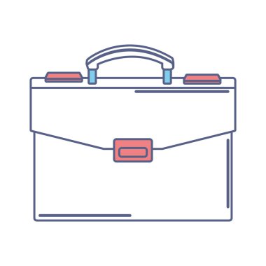 Evrak Çantası'nı finansal simgesi beyaz arka plan vektör içinde grafik tasarım illüstrasyon izole