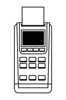 dataphone elektronik ödeme beyaz arka plan vektör çizim grafik tasarım çizim