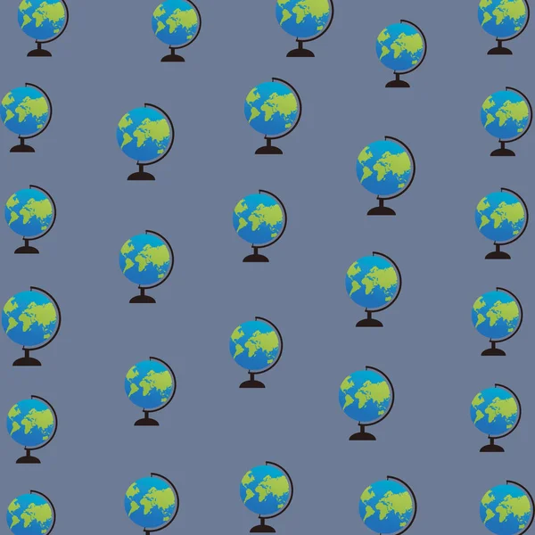 Globe Icône Fond Illustration Vectorielle Bleue Conception Graphique — Image vectorielle