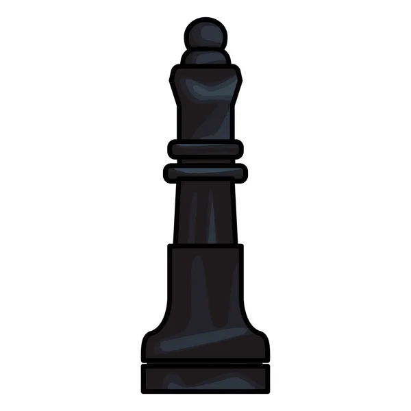 Chess Piece Icon Isolated Colorful Thick Outline White Background Vector — Stock Vector