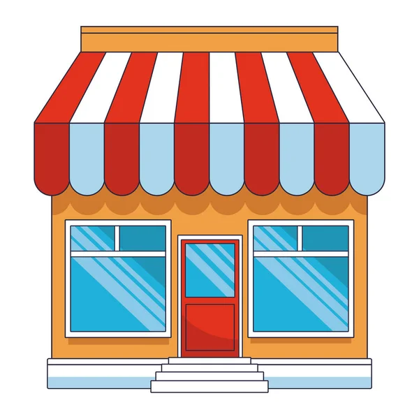 Store Building Cartoon Vector Illustration Graphic Design — Stock