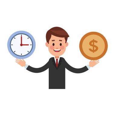 kaydetme para karikatür vektör çizim grafik tasarım iş