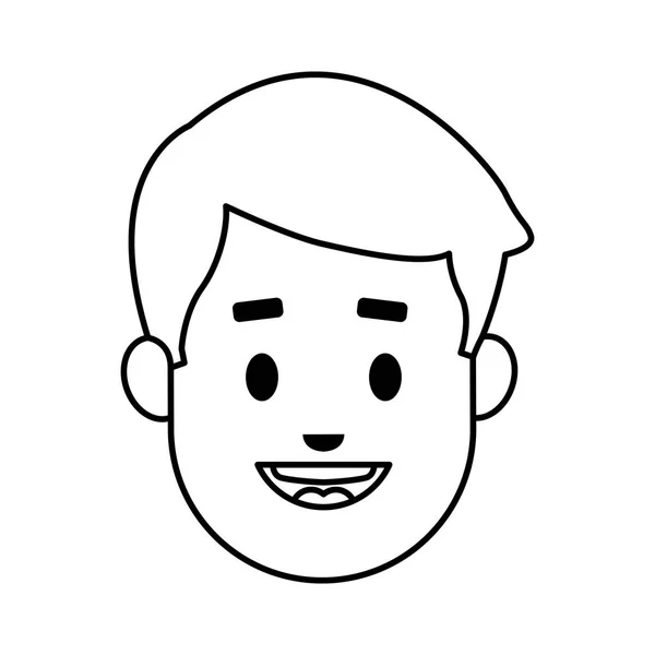 Joven hombre cuerpo de dibujos animados — Vector de stock