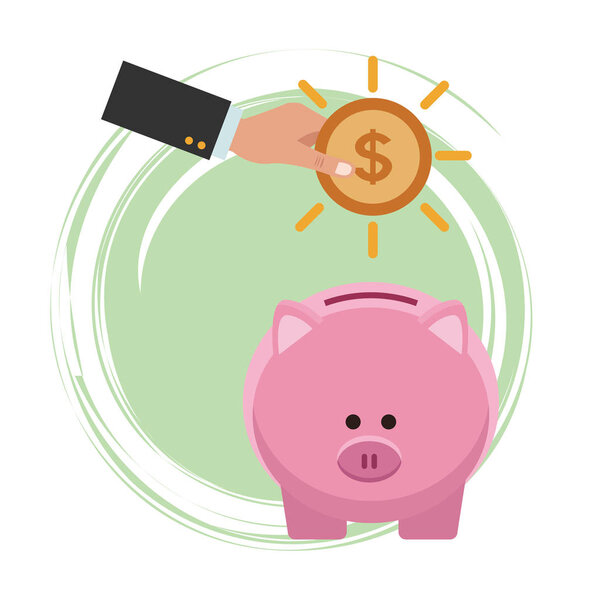 business saving money cartoon