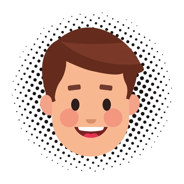 Joven hombre cuerpo de dibujos animados — Vector de stock