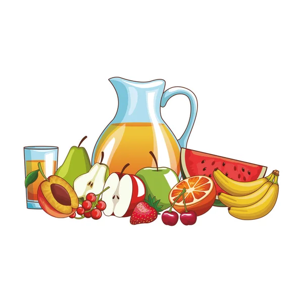 Delicious and fresh fruit — Stock Vector
